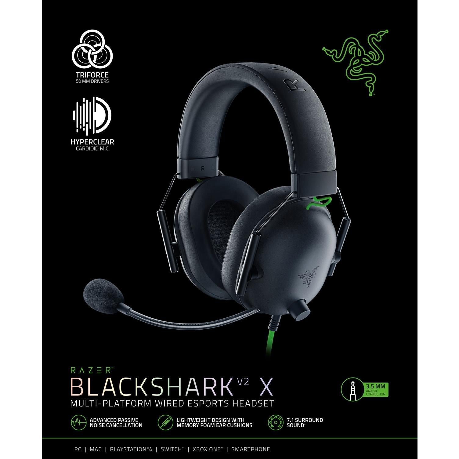 Razer BlackShark V2 X Wired Esports Headset