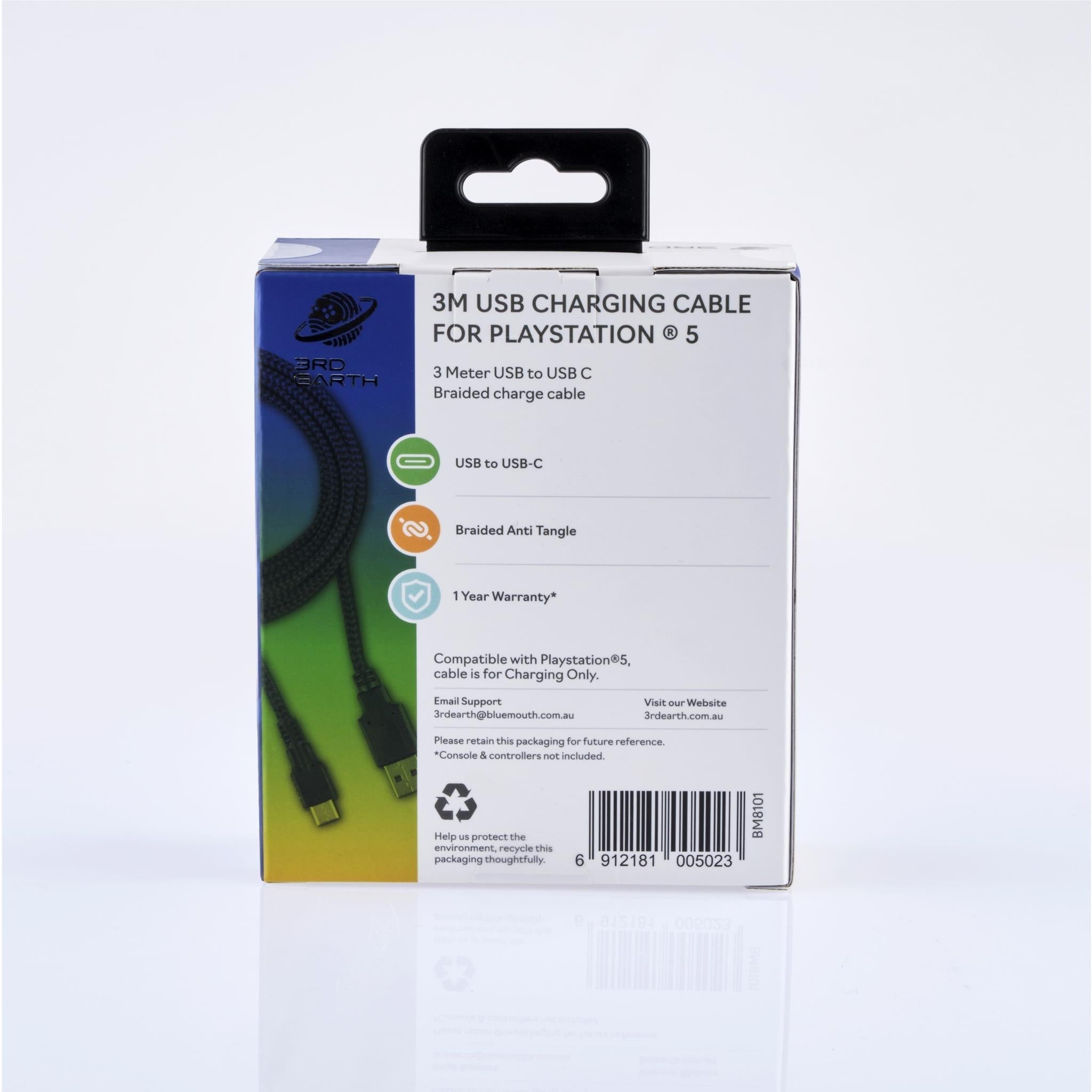 3rd Earth 3M Charge & Play USB Cable for PlayStation 5™