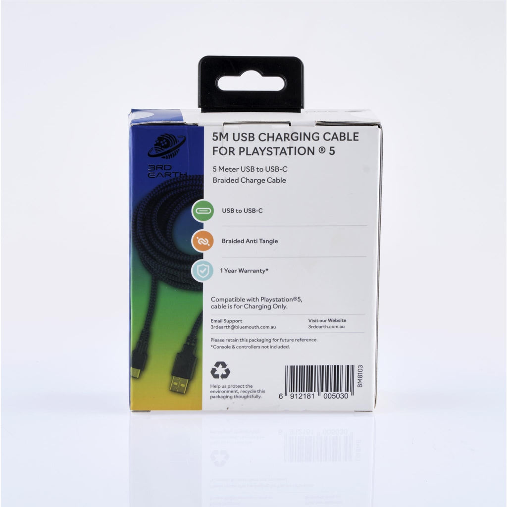 3rd Earth 5M Charge & Play USB Cable for PlayStation 5™