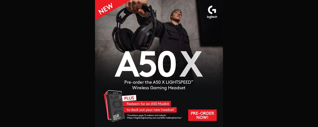 Logitech G Astro A50 X LIGHTSPEED Wireless Gaming Headset + Base Station (White)