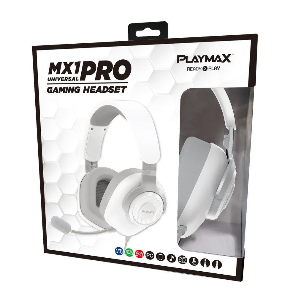 Playmax MX1 PRO Wired Gaming Headset (White)