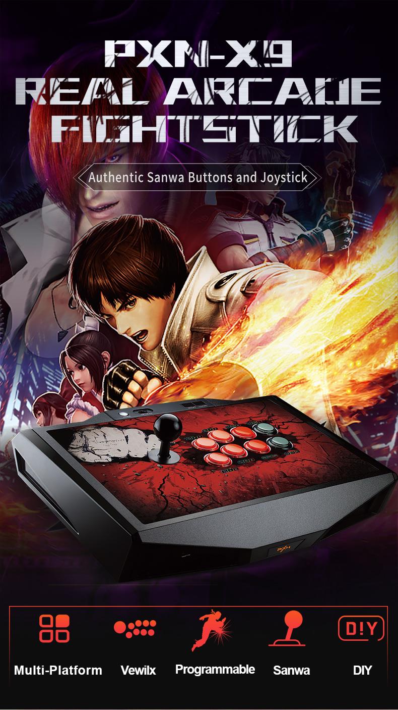 PXN X9 Premium Arcade Fighting Stick with Sanwa Buttons