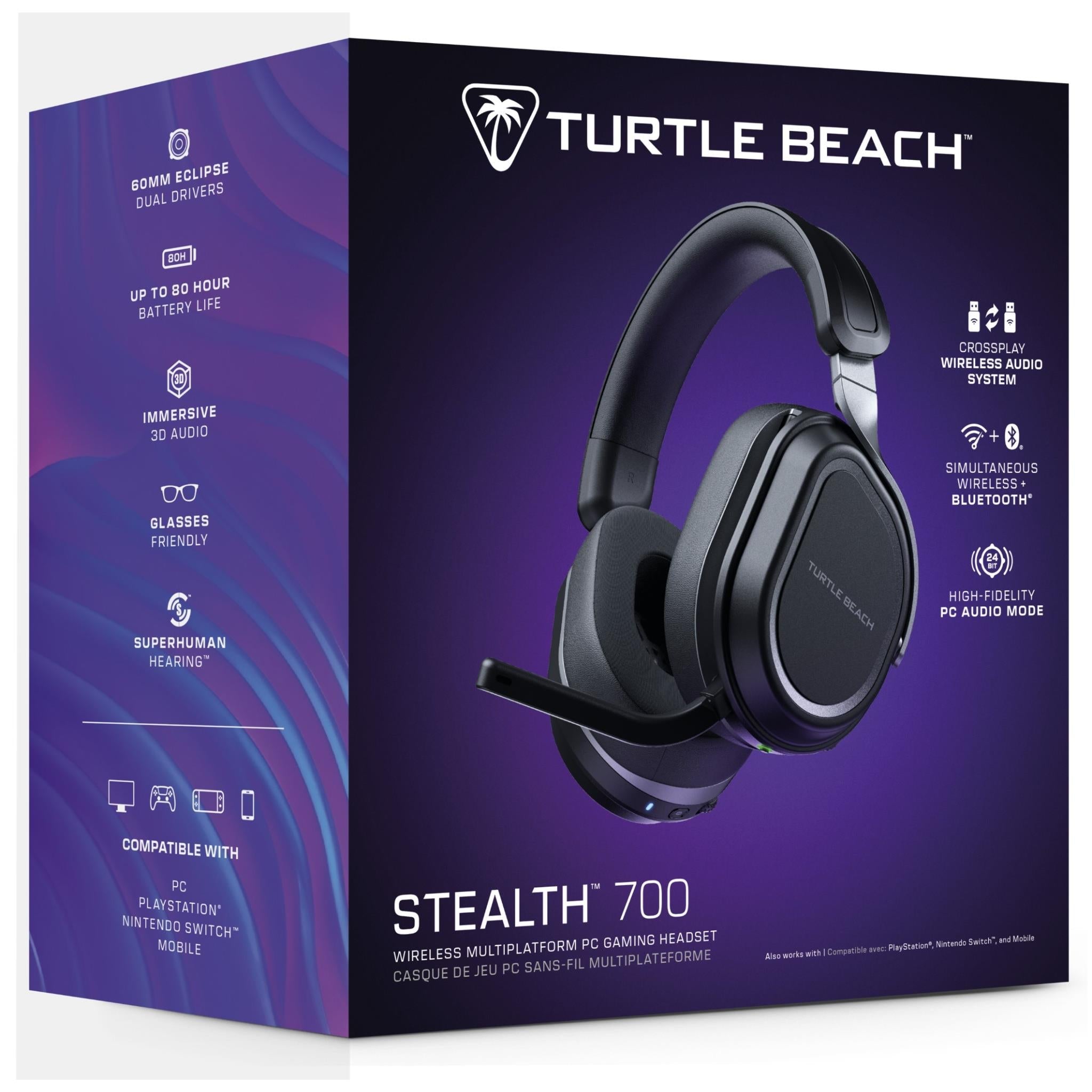 Turtle Beach Stealth 700 Wireless Multiplatform Amplified Gaming Headset for PC, PS5, PS4, & Mobile