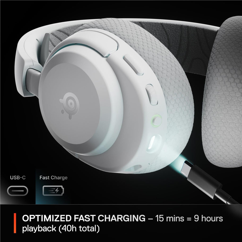 SteelSeries Arctis Nova 3P Wireless Multi-Platform Gaming Headset (White)