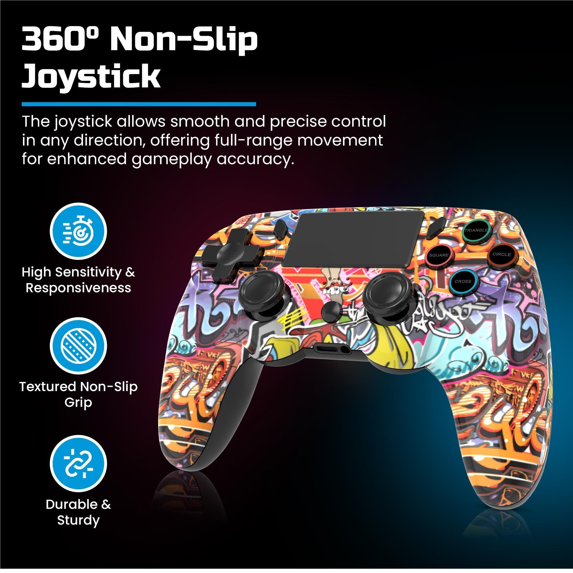 Playmax Wireless Controller for PS4 / PC (Graffiti)