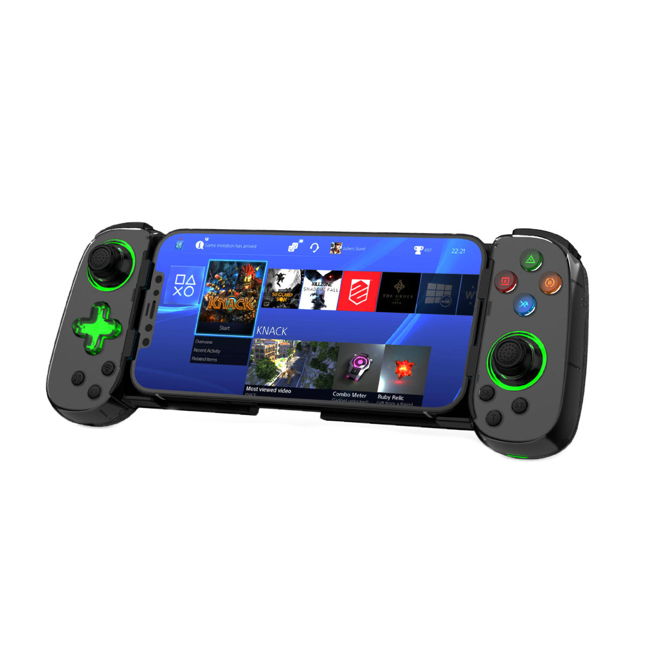 Laser Gaming Controller for Mobile Devices - Multi-Platform (Black)