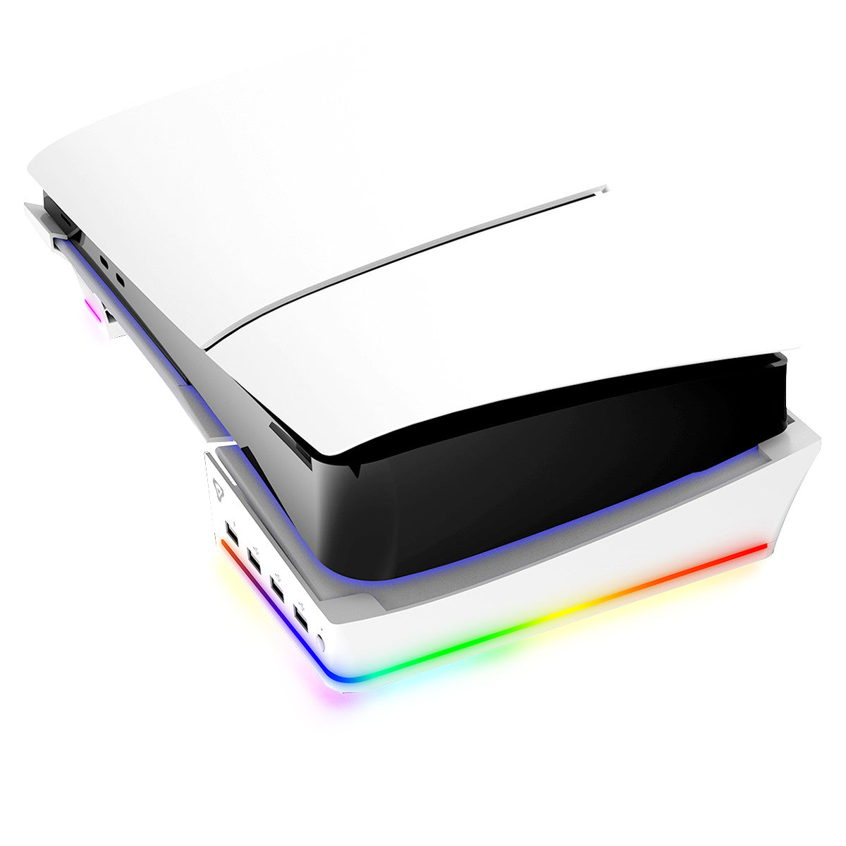 Laser RGB Stand for PS5 Slim with 4 USB Ports & Fast Charge